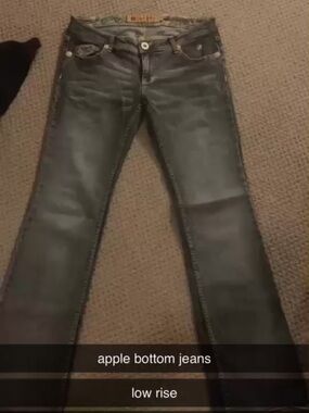 Apple Bottoms Skinny Low-Rise Jeans - Gray Wash